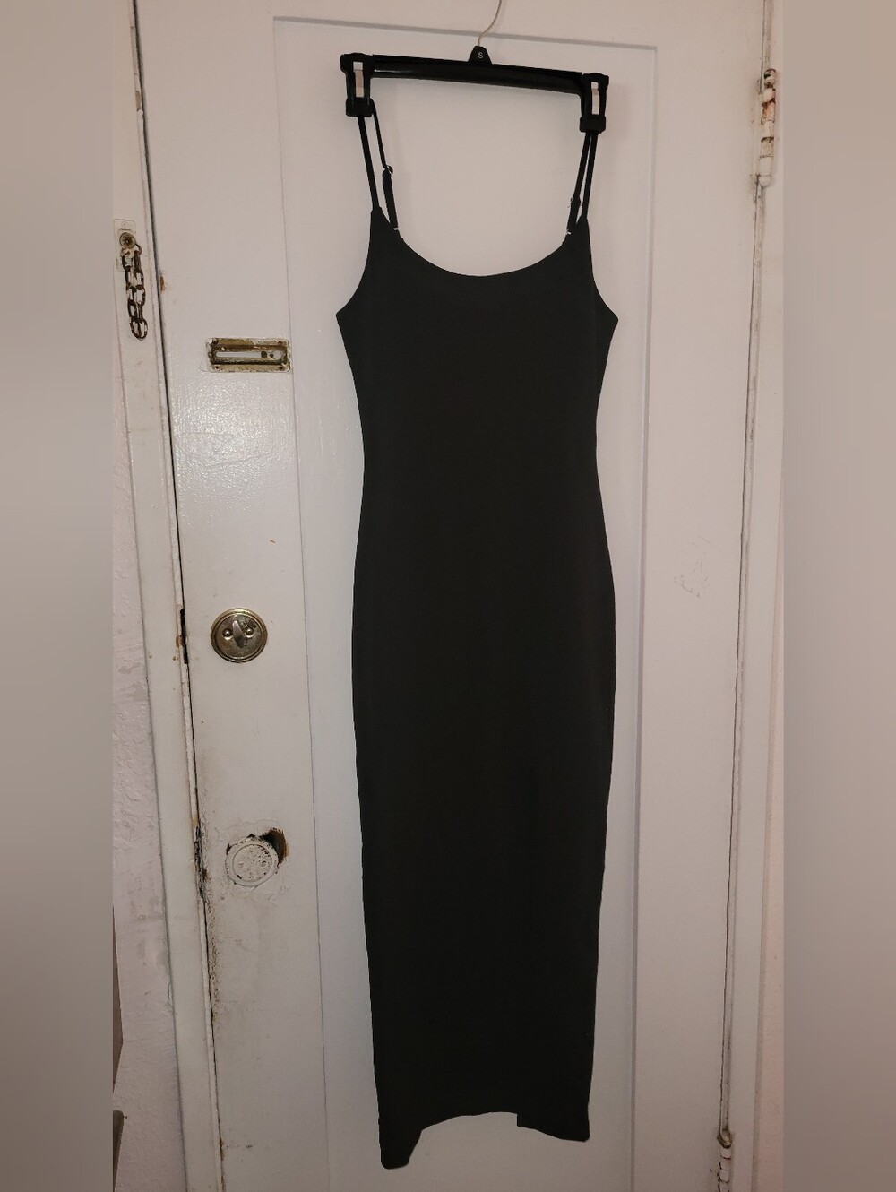 Forever 21 Black Maxi Slip Dress with Spaghetti Straps